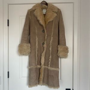 shearling real fur coat